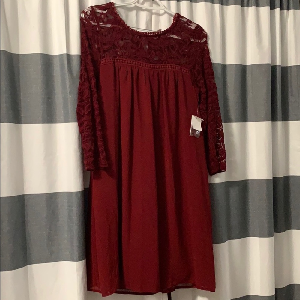 Burgundy dress